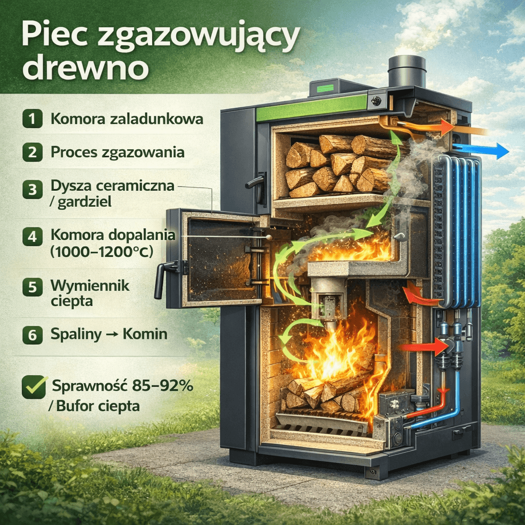 Kotłownia z kotłem zgazowującym